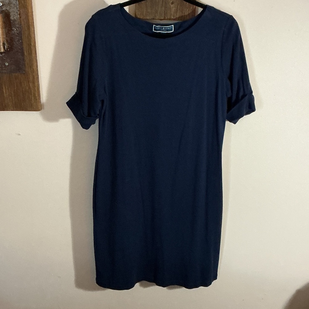 Kendra Scott Sport Navy Blue Short Sleeve Dress